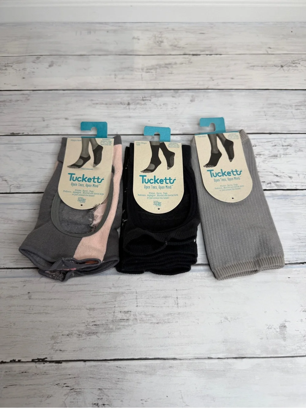 Women's Hosiery Pack — Gray, Black & Light Pink No-Show and Crew Socks